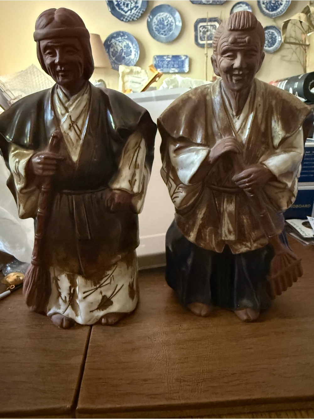 Japanese Jo & Uba (Takasago couple), represent longevity & marital happiness.